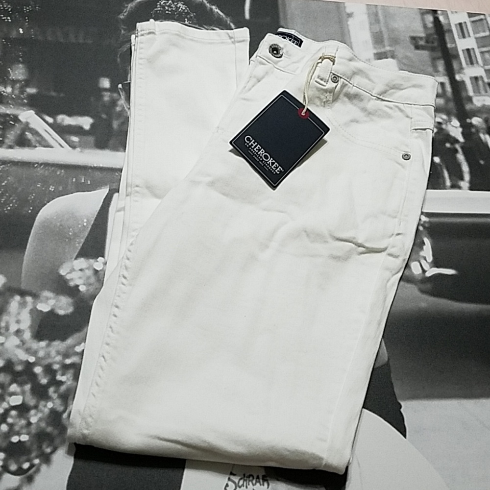NWT! CHEROKEE HERITAGE WHITE JEANS - Picture 6 of 8